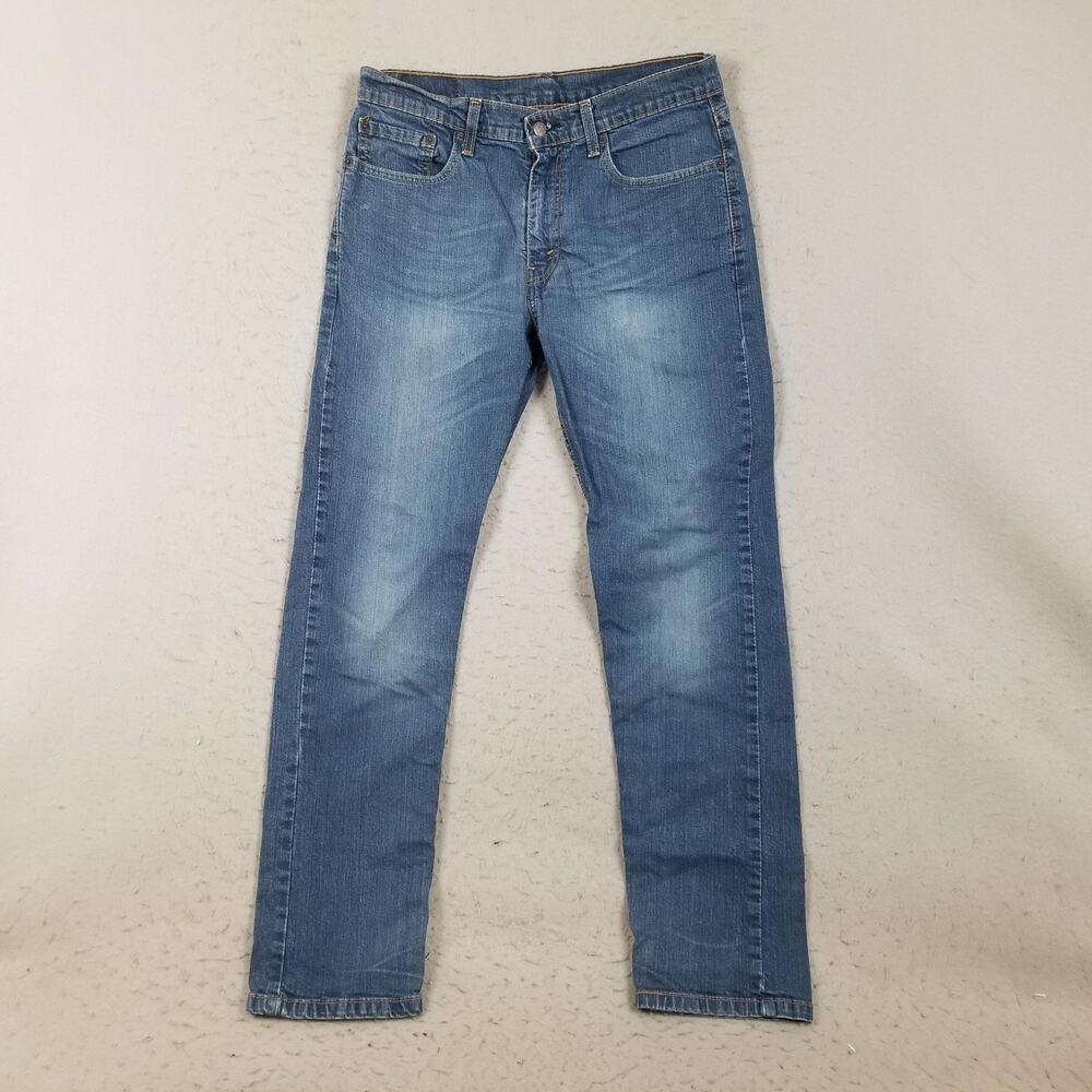 Levis 502‎ Jeans Mens 33x32 Blue Medium Wash Denim Regular Tapered Stretch Pants
